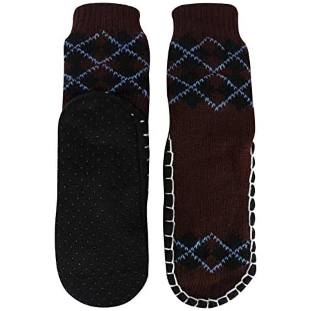 Little Boy's Jacquard Knitted Home Slipper Socks